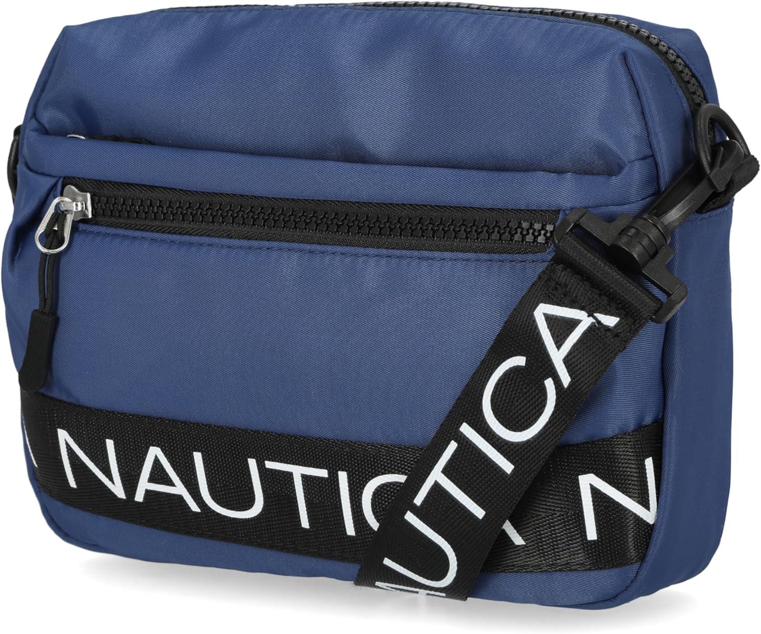 imageNautica Nylon Bean crossbodyBelt Bag adjustable shoulder strapIndigo