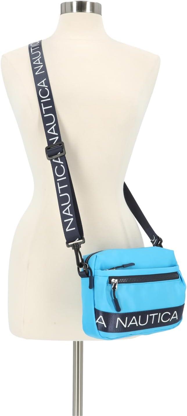 imageNautica Nylon Bean crossbodyBelt Bag adjustable shoulder strapScuba Blue