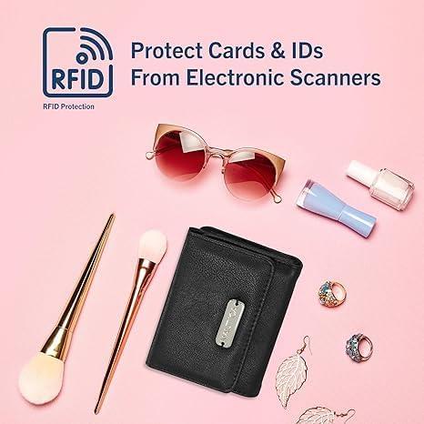 imageNautica Rowers End Small Wallet for Women RFID Blocking Slim Credit Card Holder with Zipper Coin Pocket Bifold Compact Womens Wallet with ID Window in Red LogoColorblock Blue