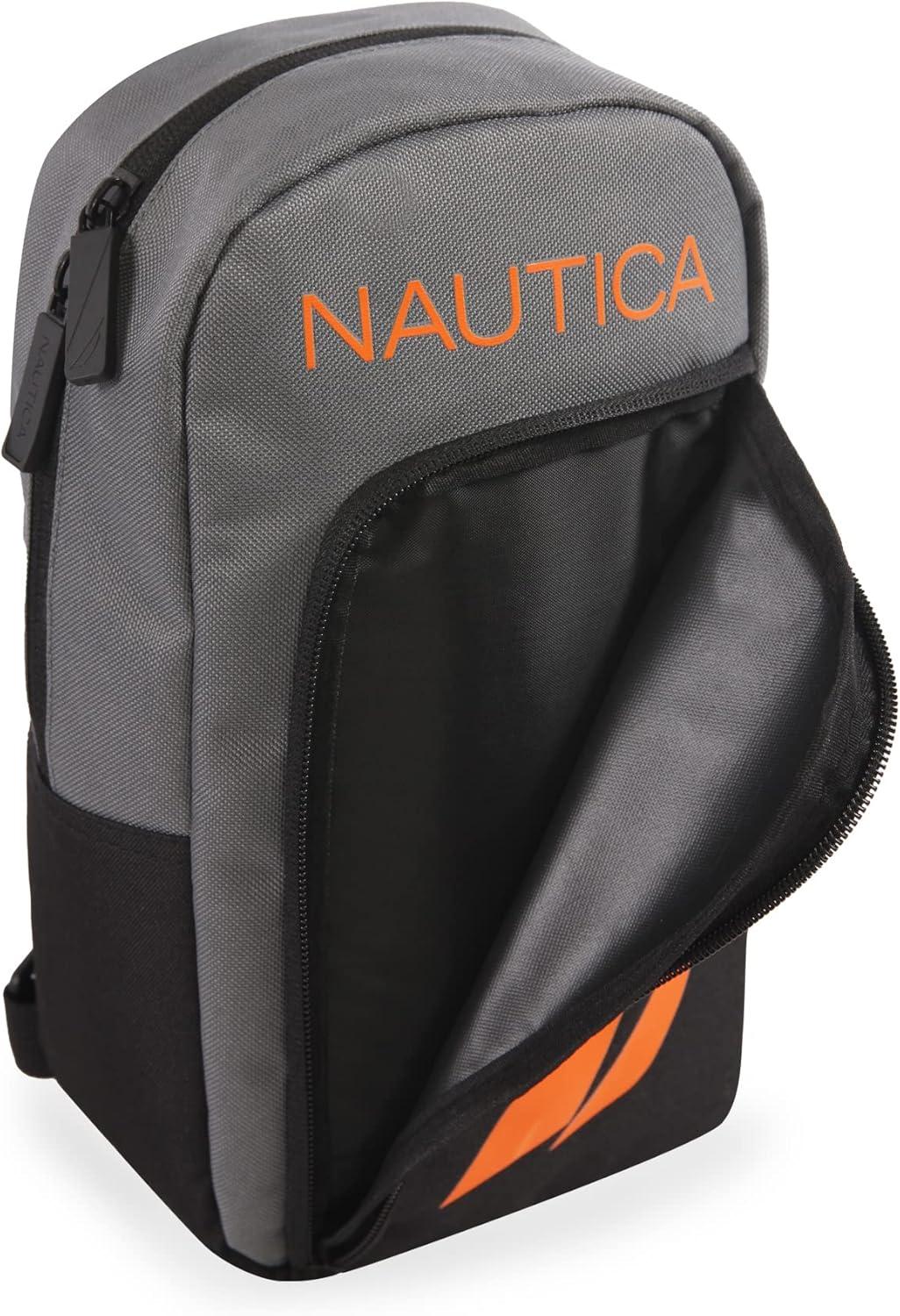 imageNautica Sling ShoulderBlkGreyOrange