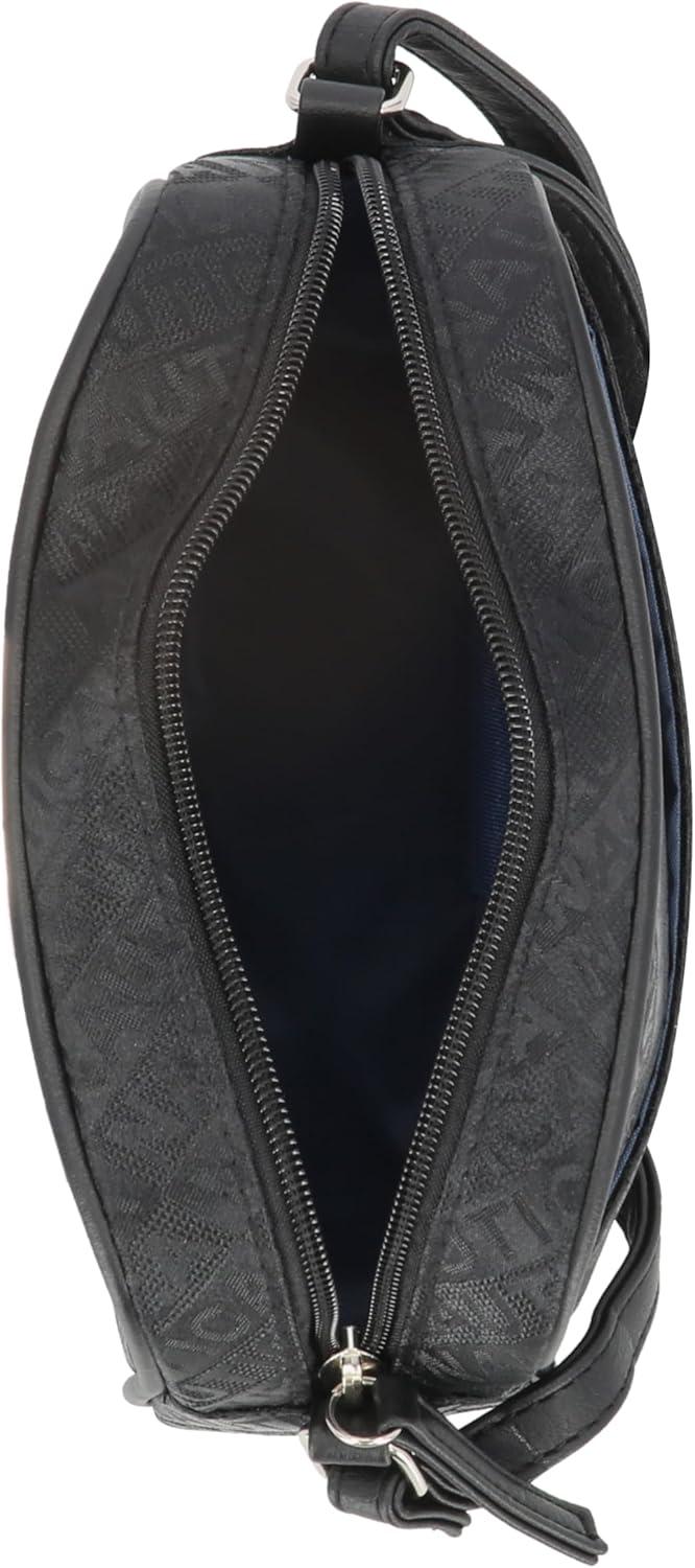 imageNautica Womens Candid Camera Adjustable Crossbody BagBlack Lakeside Jacquard