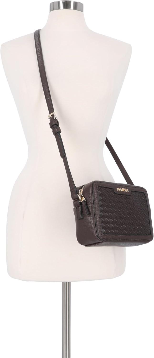 imageNautica Womens Candid Camera Adjustable Crossbody BagOn the Boarder Espresso