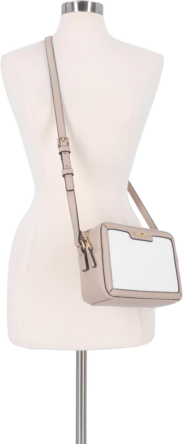 imageNautica Womens Candid Camera Adjustable Crossbody BagOn the Boarder WhiteMushroom