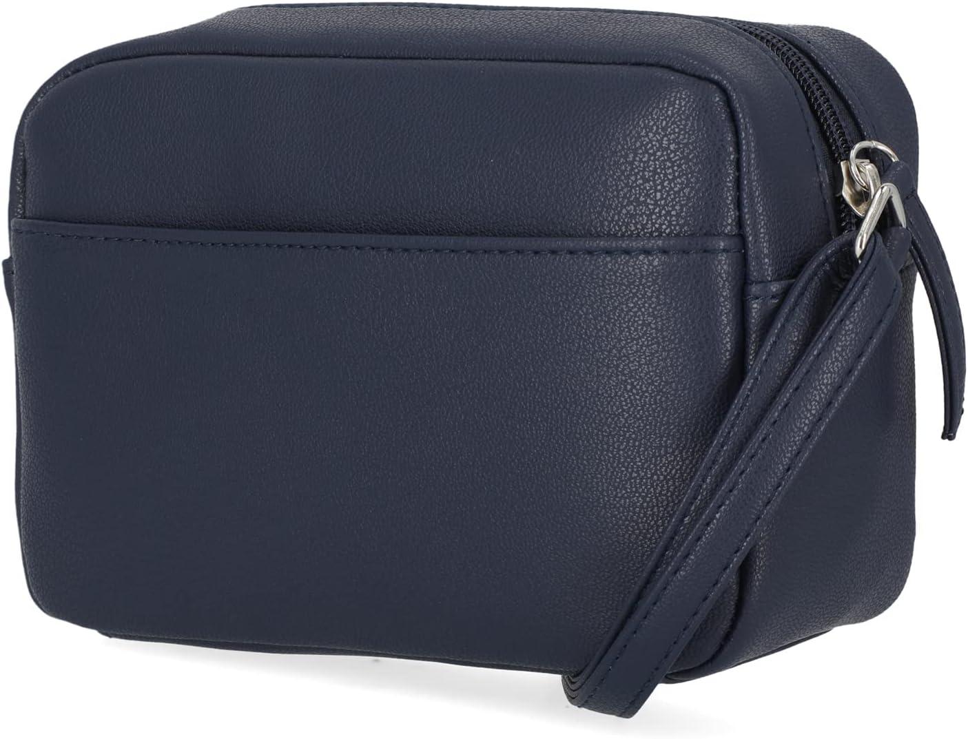 imageNautica Womens Candid Camera Adjustable Crossbody BagVariegated Logo Embossed Black