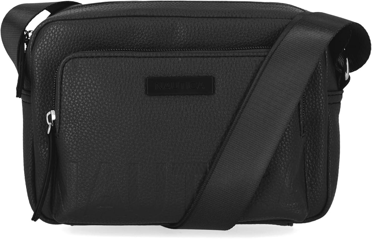 imageNautica Womens Out and About Adjustable Crossbody Bag Purse AdjustableBlack