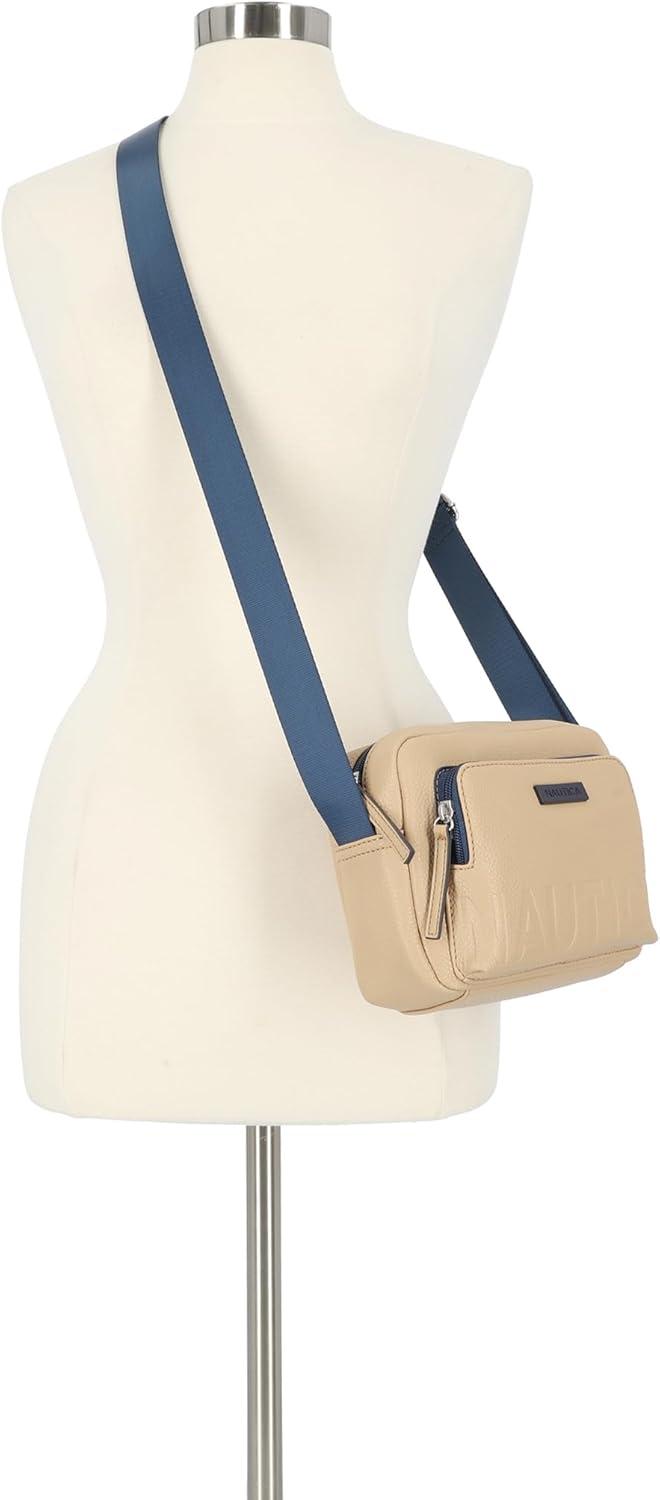 imageNautica Womens Out and About Adjustable Crossbody Bag Purse AdjustableSand