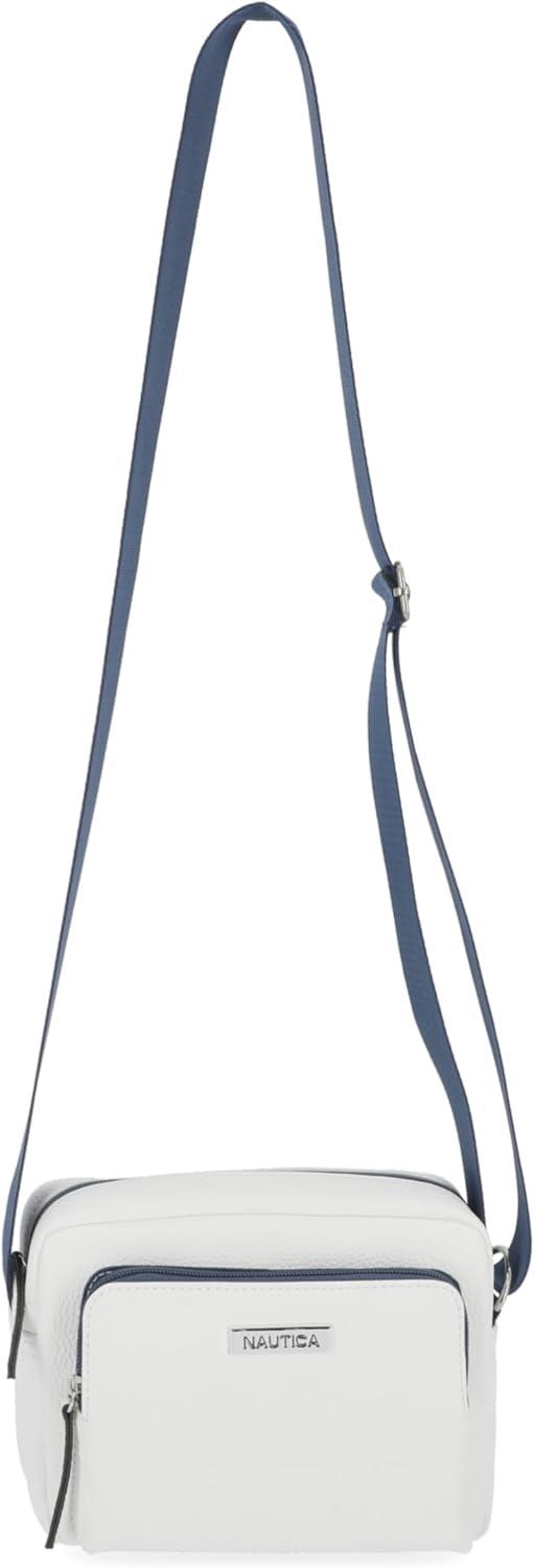 imageNautica Womens Out and About Adjustable Crossbody Bag Purse AdjustableWhite