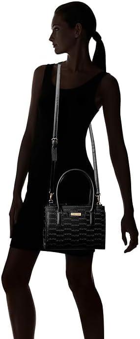 imageNautica Womens Sandy Jr Top Handel Satchel with Removable Crossbody StrapBlack Embossed Logo