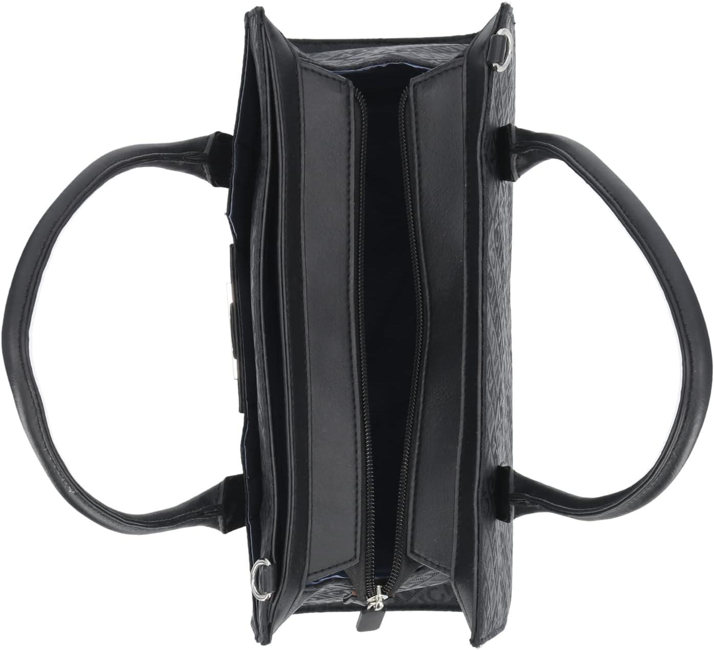 imageNautica Womens Sandy Jr Top Handel Satchel with Removable Crossbody StrapBlack Jacquard