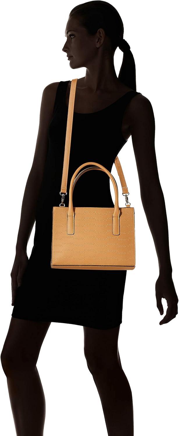 imageNautica Womens Sandy Jr Top Handel Satchel with Removable Crossbody StrapCamel