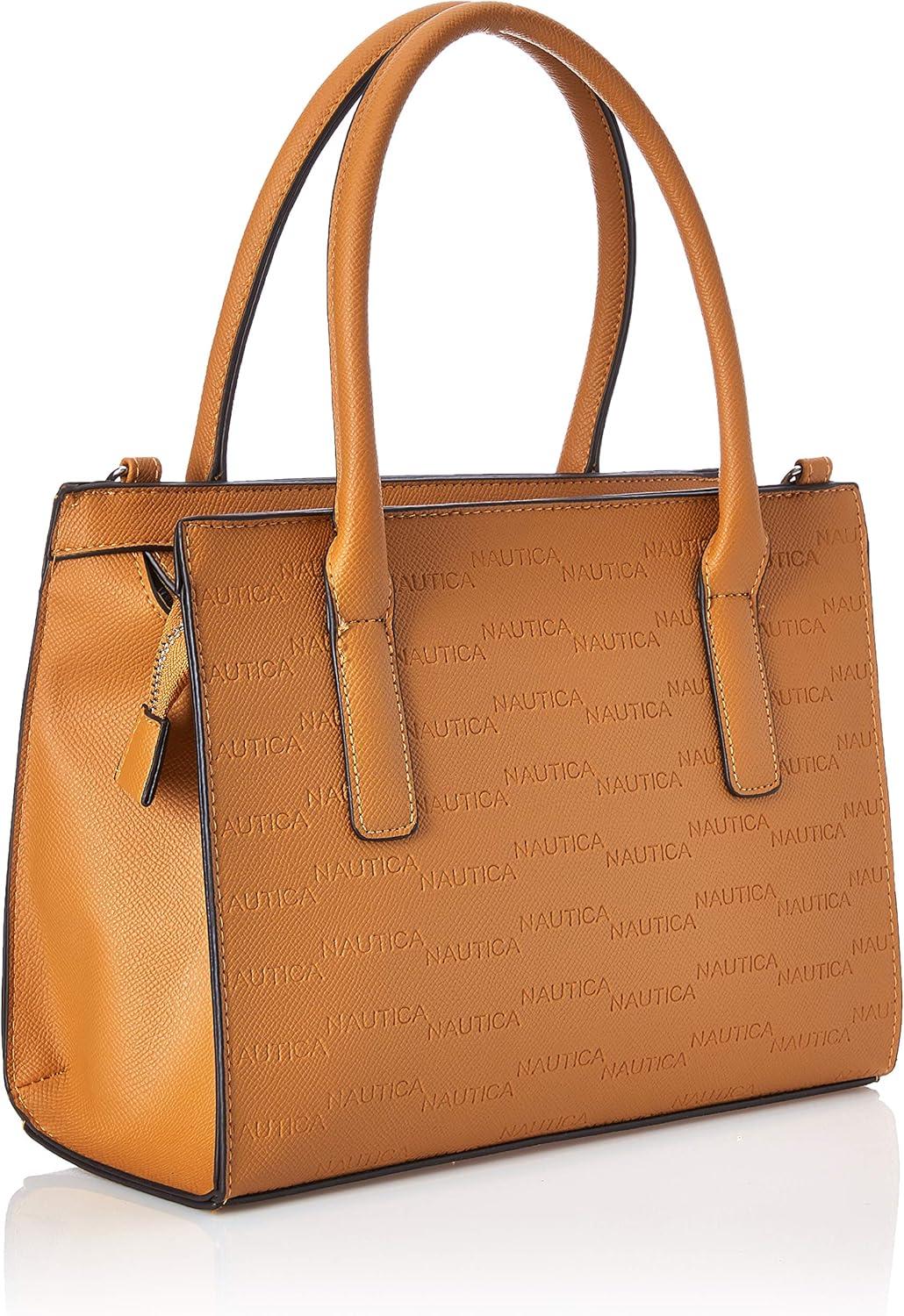 imageNautica Womens Sandy Jr Top Handel Satchel with Removable Crossbody StrapCamel