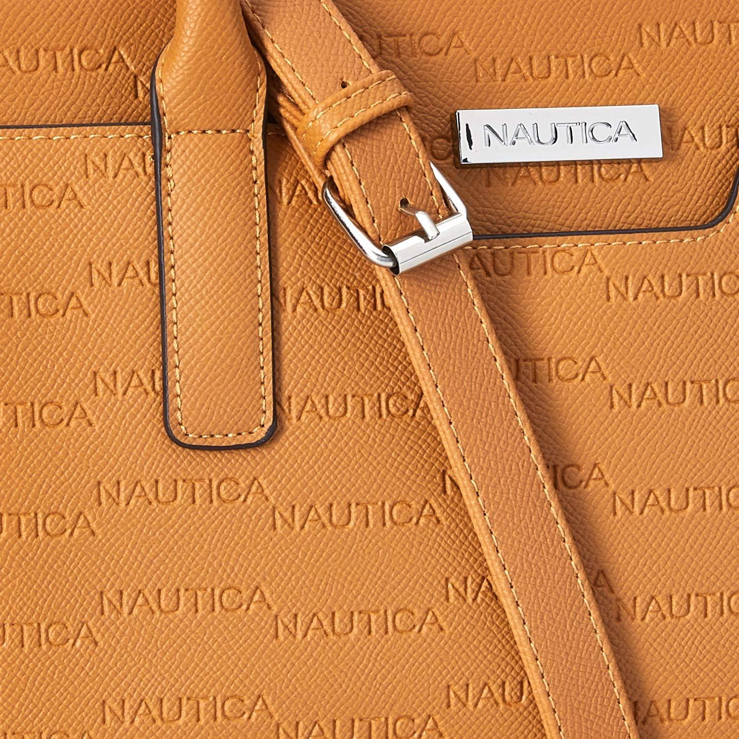 imageNautica Womens Sandy Jr Top Handel Satchel with Removable Crossbody StrapCamel