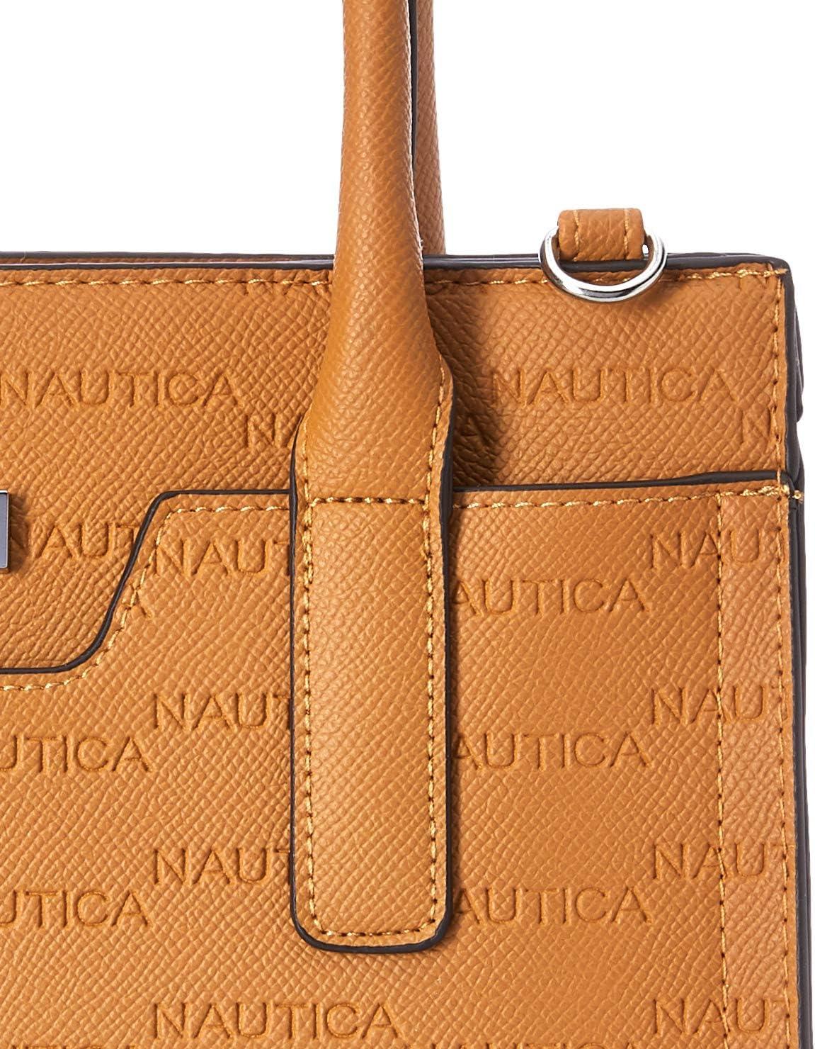 imageNautica Womens Sandy Jr Top Handel Satchel with Removable Crossbody StrapCamel