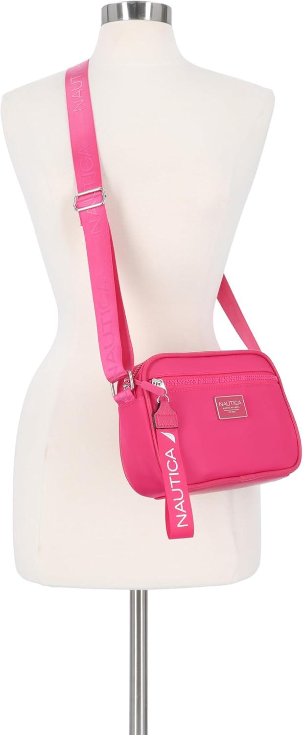 imageNautica womens High Seas Camera CrossbodyRaspberry