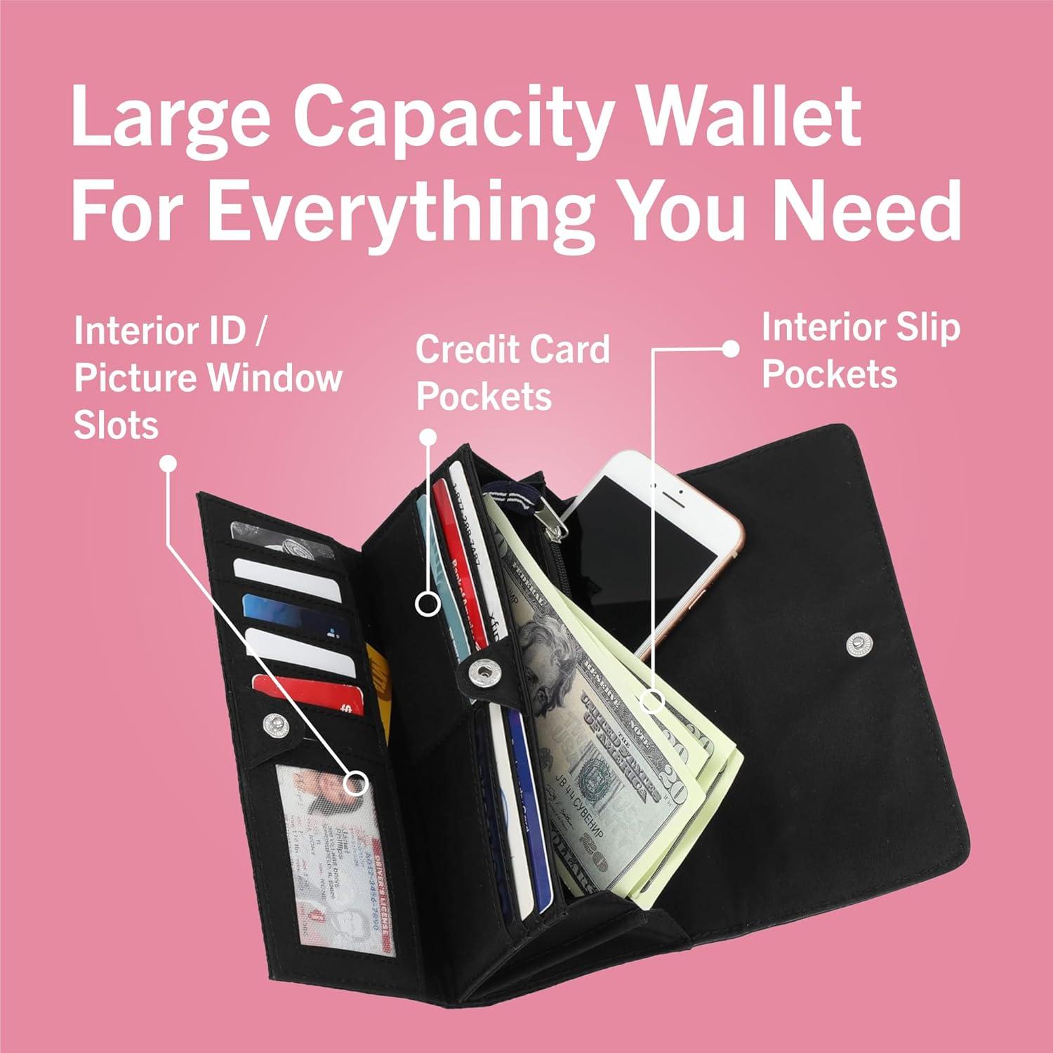 imageNautica womens The Perfect Carry All Money Manager Wallet Organizer with RFID Blocking Wallet Organizer with RFID BlockingFuego Red II