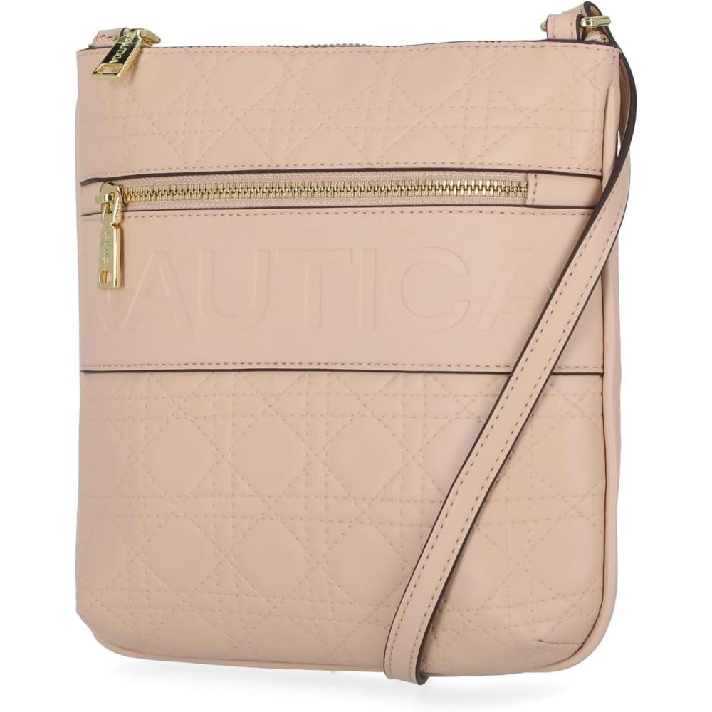 imageNautica Lakeside Signature Jaquard North South Crossbody BagNude Lattice Quilt