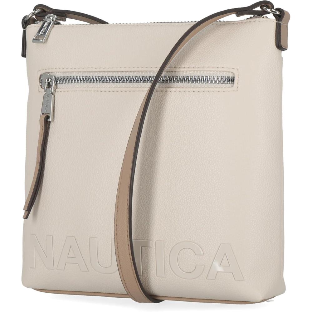imageNautica Lakeside Signature Jaquard North South Crossbody BagOuter Banks Bone