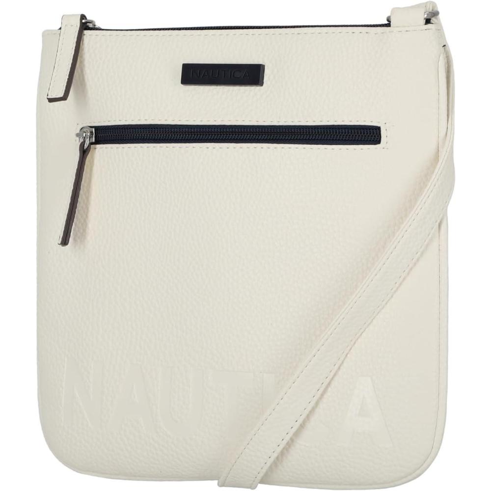 imageNautica Lakeside Signature Jaquard North South Crossbody BagWhite II