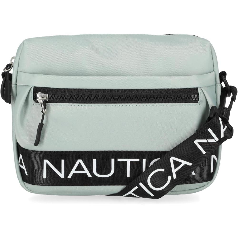 imageNautica Nylon Bean crossbodyBelt Bag adjustable shoulder strapDoveGrey