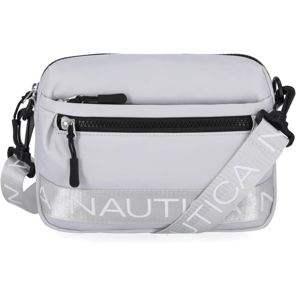 imageNautica Nylon Bean crossbodyBelt Bag adjustable shoulder strapIce Grey