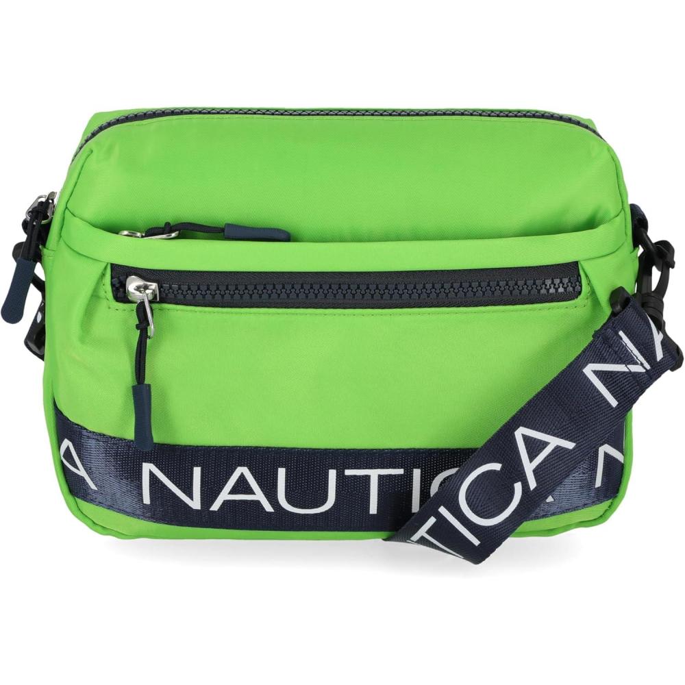 imageNautica Nylon Bean crossbodyBelt Bag adjustable shoulder strapLime