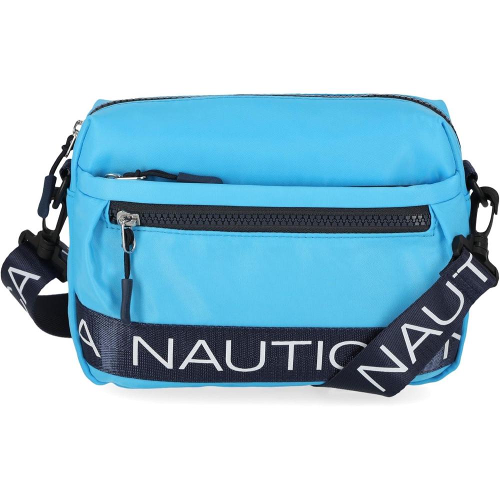 imageNautica Nylon Bean crossbodyBelt Bag adjustable shoulder strapScuba Blue