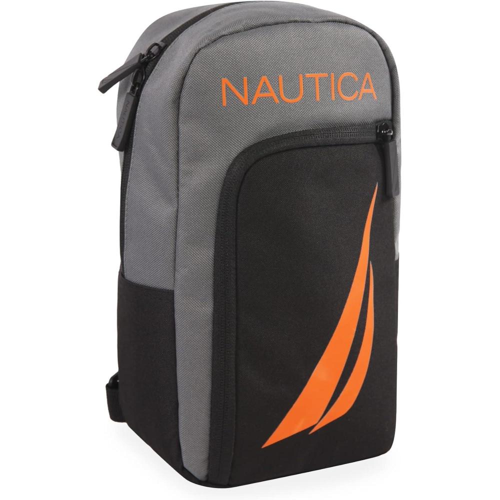 imageNautica Sling ShoulderBlkGreyOrange