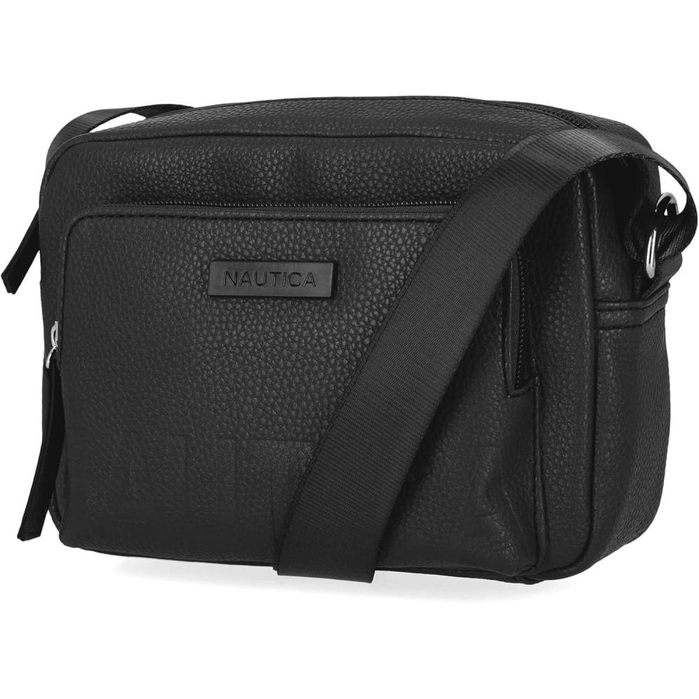 imageNautica Womens Out and About Adjustable Crossbody Bag Purse AdjustableBlack