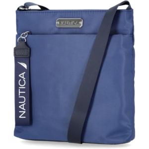 Nautica Diver Nylon Small Women’s Crossbody Bag Purse with Adjustable Shoulder Strap(Indigo)