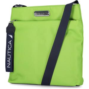 Nautica Diver Nylon Small Women’s Crossbody Bag Purse with Adjustable Shoulder Strap(Lime)