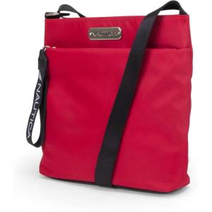 Nautica Diver Nylon Small Women’s Crossbody Bag Purse with Adjustable Shoulder Strap(Red)