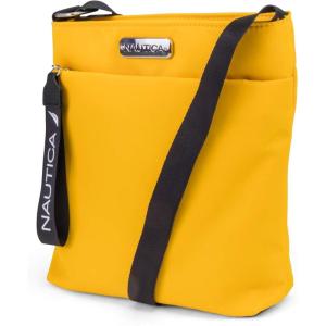 Nautica Diver Nylon Small Women’s Crossbody Bag Purse with Adjustable Shoulder Strap(Sunny (Yellow))