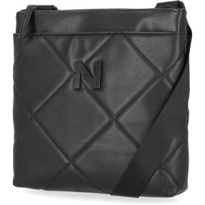 Nautica Lakeside Signature Jaquard North South Crossbody Bag(Black (Marquise Quilt))
