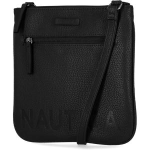 Nautica Lakeside Signature Jaquard North South Crossbody Bag(Black (Out and About))