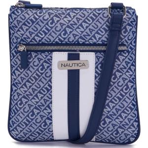 Nautica Lakeside Signature Jaquard North South Crossbody Bag(Indigo)