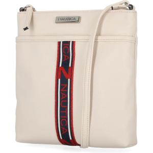 Nautica Lakeside Signature Jaquard North South Crossbody Bag(Linked Bone)