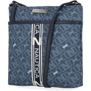Nautica Lakeside Signature Jaquard North South Crossbody Bag(Linked Denim)
