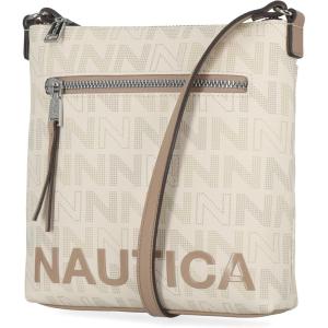 Nautica Lakeside Signature Jaquard North South Crossbody Bag(Outer Banks (Bone Multi))