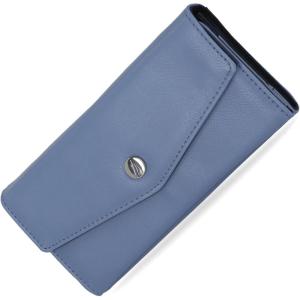 Nautica Money Manager RFID Slim and Small Wallet for Women – Credit Card Holder with Coin Purse and Zipper Wallet, Women’s Clutch Organizer(Marine)