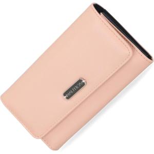 Nautica Money Manager RFID Slim and Small Wallet for Women – Credit Card Holder with Coin Purse and Zipper Wallet, Women’s Clutch Organizer(Petal Pink)