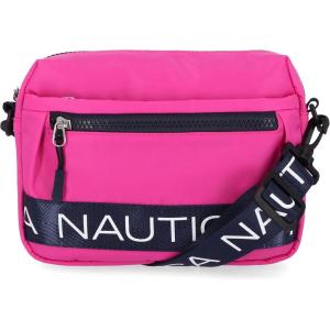 Nautica Nylon Bean crossbody/Belt Bag adjustable shoulder strap(Hot Pink)