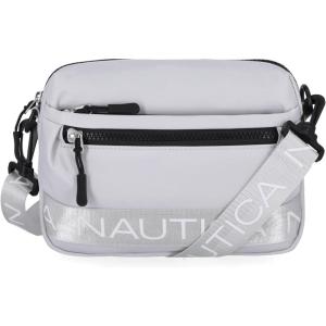 Nautica Nylon Bean crossbody/Belt Bag adjustable shoulder strap(Ice Grey)