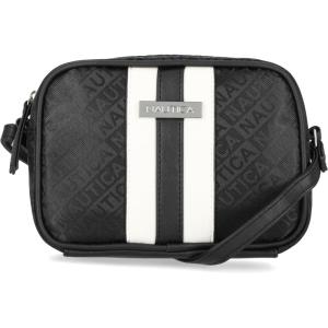 Nautica Women’s Candid Camera Adjustable Crossbody Bag(Black (Lakeside Jacquard))