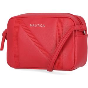 Nautica Women’s Candid Camera Adjustable Crossbody Bag(Bright Red)