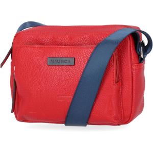 Nautica Women’s Out and About Adjustable Crossbody Bag Purse | Adjustable(Red)
