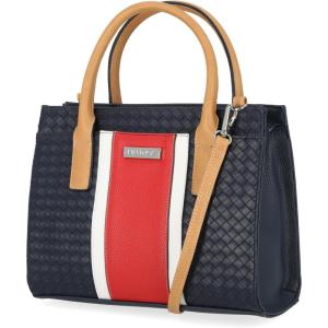 Nautica Womens Sandy Jr. Top Handel Satchel with Removable Crossbody Strap(Indigo (Woven))