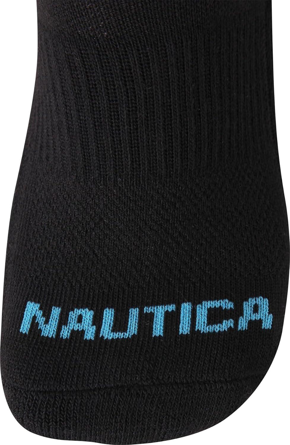 imageNautica Womens Low Cut Socks 12 Pack Moisture Wicking Cushioned Athletic No Show Socks for WomenBlack Lines