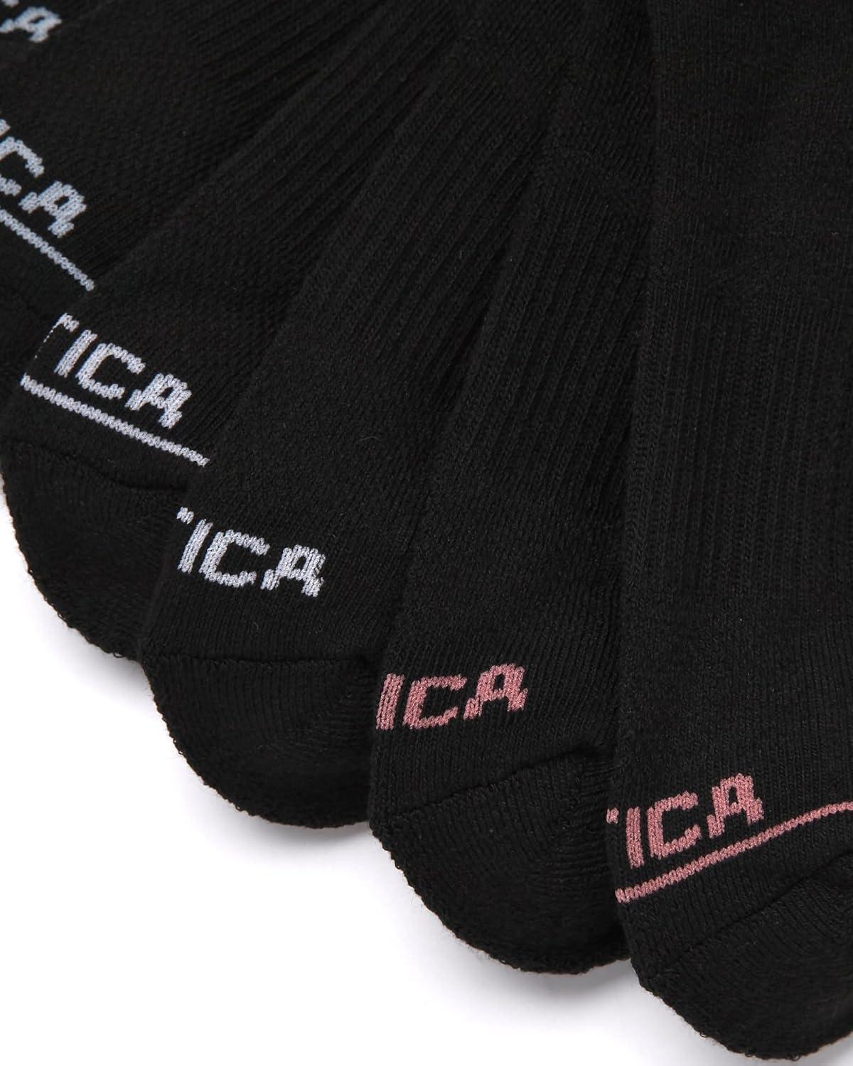 imageNautica Womens Low Cut Socks 12 Pack Moisture Wicking Cushioned Athletic No Show Socks for WomenBlack Logo