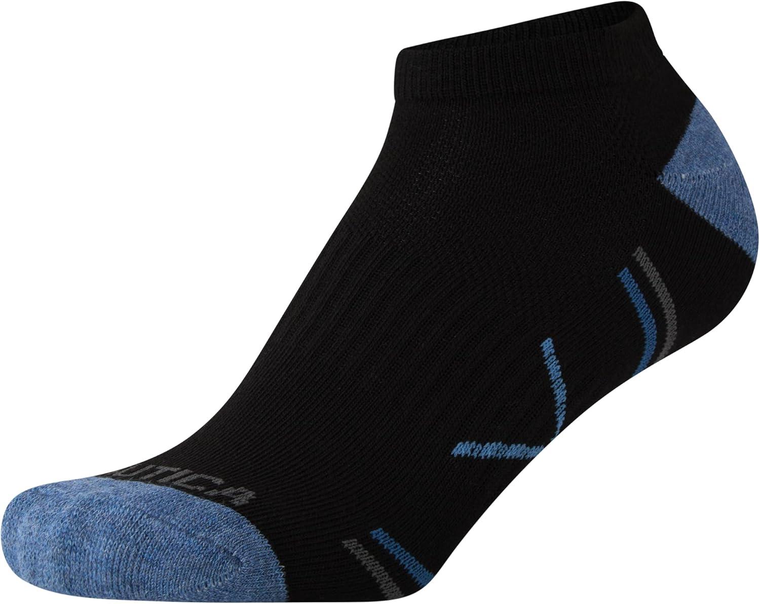imageNautica Womens Low Cut Socks 12 Pack Moisture Wicking Cushioned Athletic No Show Socks for WomenBlack Multi