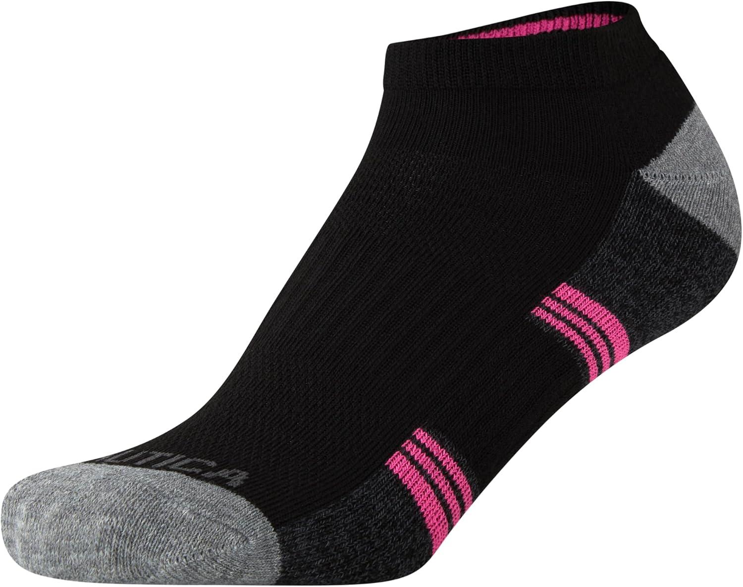 imageNautica Womens Low Cut Socks 12 Pack Moisture Wicking Cushioned Athletic No Show Socks for WomenBlackPink